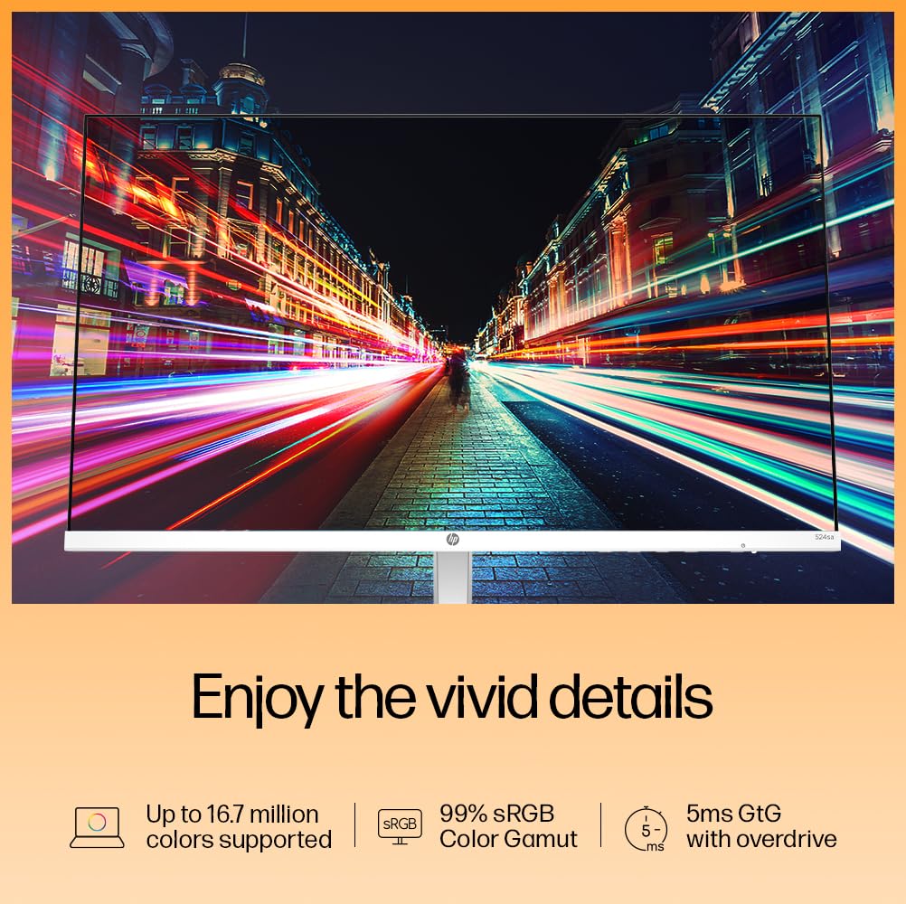 HP Series 5 23.8 inch FHD Monitor with Speakers - 524sa, 23.8inch